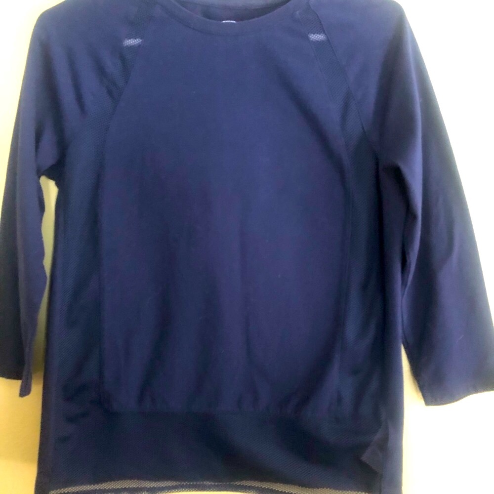 Michael Kors Navy Blue Long Sleeve Top, Size XS